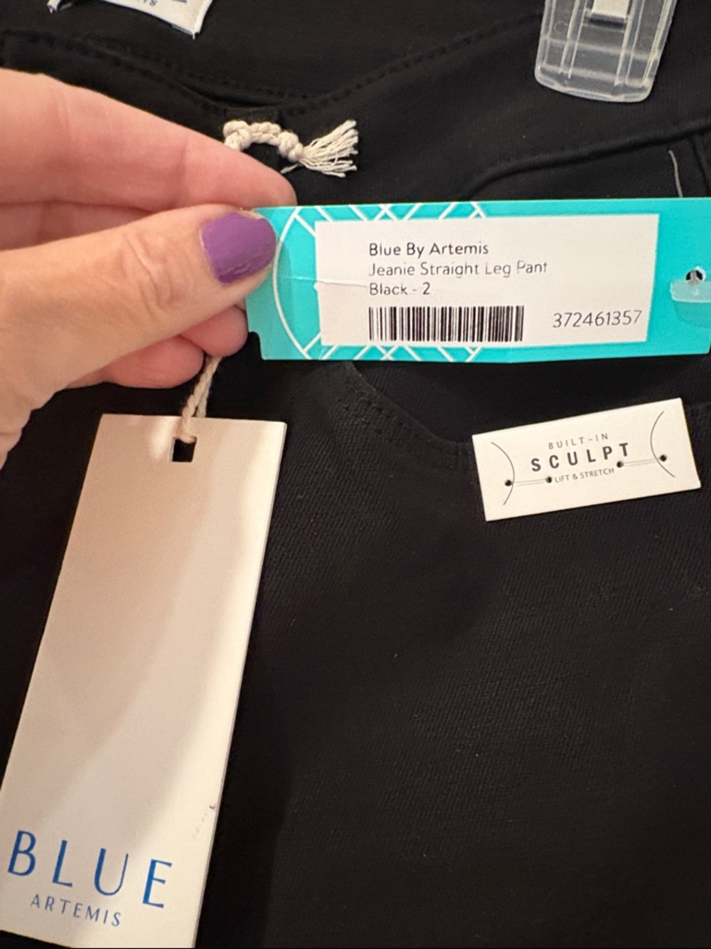 Blue by Artemis Black Straight-Leg Women's Jeans size 2 - Picture 4 of 9